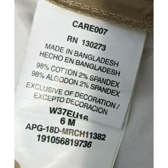 Riders Lee Chino Shorts  Womens Size 6  Elastic Waist Roll-up Stretch Khaki NWOT - Picture 6 of 7